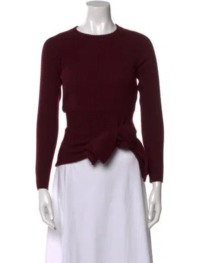 Pre-owned 3.1 Phillip Lim Wool Crew Neck Sweater In Burgundy