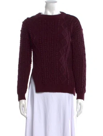 Pre-owned 3.1 Phillip Lim Wool Crew Neck Sweater In Burgundy