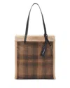 3.1 Phillip Lim Wool Flannel Slim Tote In Brown