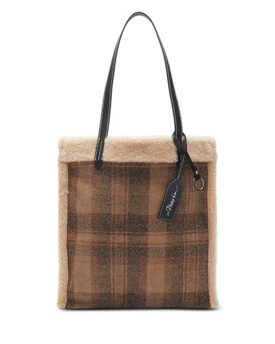 3.1 PHILLIP LIM WOOL FLANNEL SLIM TOTE