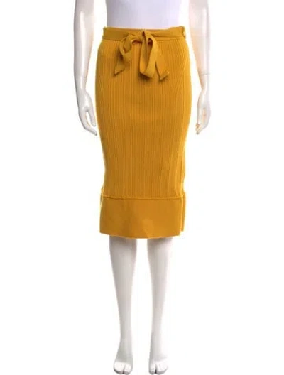 Pre-owned 3.1 Phillip Lim Wool Knee-length Skirt In Yellow