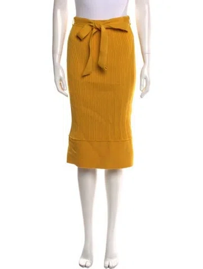 Pre-owned 3.1 Phillip Lim Wool Knee-length Skirt In Yellow