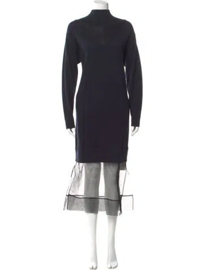 Pre-owned 3.1 Phillip Lim Wool Midi Length Dress In Black