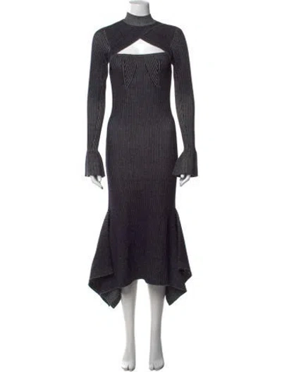 Pre-owned 3.1 Phillip Lim Wool Midi Length Dress In Black