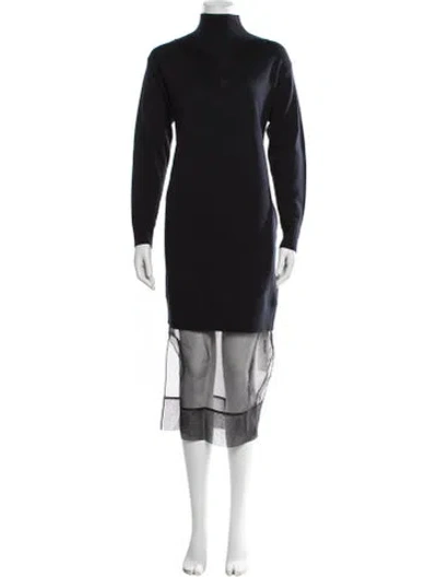 Pre-owned 3.1 Phillip Lim Wool Midi Length Dress In Black