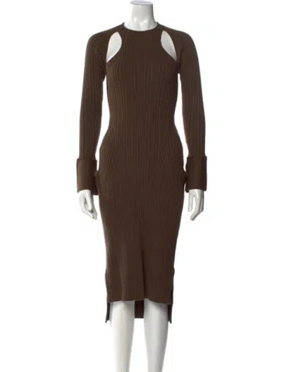 Pre-owned 3.1 Phillip Lim Wool Midi Length Dress In Brown