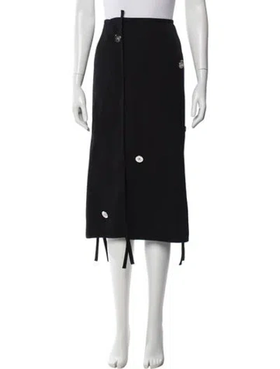 Pre-owned 3.1 Phillip Lim Wool Midi Length Skirt In Black