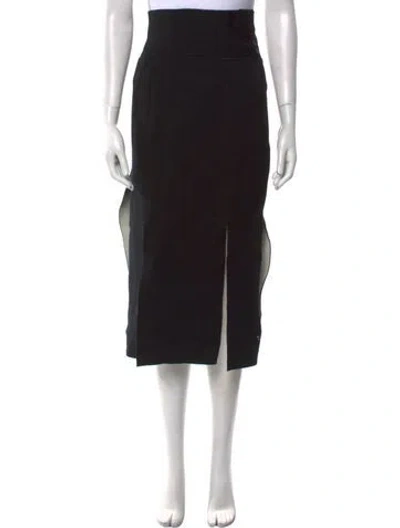 Pre-owned 3.1 Phillip Lim Wool Midi Length Skirt In Black