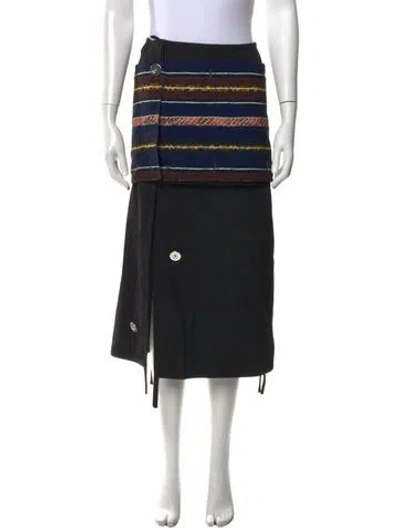 Pre-owned 3.1 Phillip Lim Wool Midi Length Skirt In Black