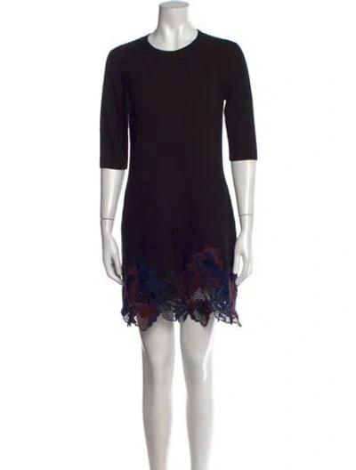 Pre-owned 3.1 Phillip Lim Wool Mini Dress In Black/metallic