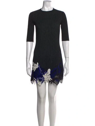 Pre-owned 3.1 Phillip Lim Wool Mini Dress In Blue