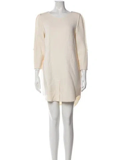 Pre-owned 3.1 Phillip Lim Wool Mini Dress In Neutral