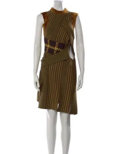 Pre-owned 3.1 Phillip Lim Wool Mini Dress In Yellow