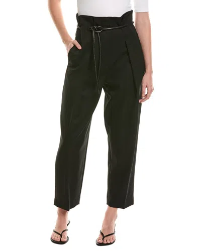 3.1 Phillip Lim Wool Origami Pleat Pant & Belt In Black