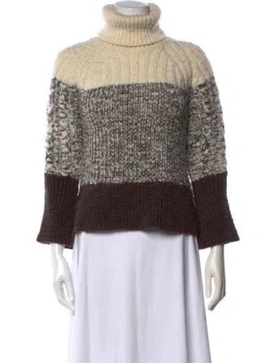 Pre-owned 3.1 Phillip Lim Wool Patterned Sweater In Brown