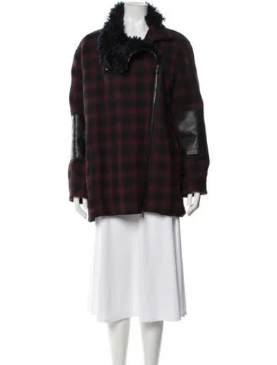 Pre-owned 3.1 Phillip Lim Wool Plaid Print Coat In Multi