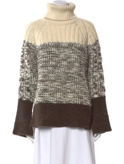 Pre-owned 3.1 Phillip Lim Wool Printed Sweater W/ Tags In Brown