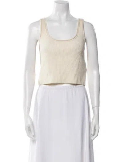 Pre-owned 3.1 Phillip Lim Wool Scoop Neck Crop Top W/ Tags In Neutral