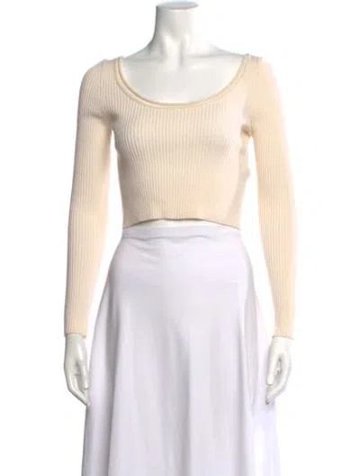 Pre-owned 3.1 Phillip Lim Wool Scoop Neck Sweater In Neutral