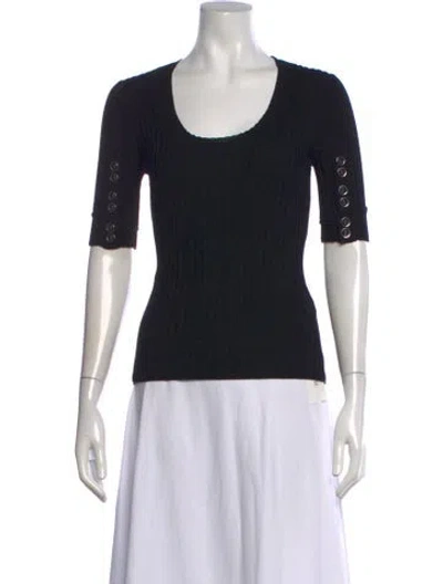 Pre-owned 3.1 Phillip Lim Wool Scoop Neck Top In Black