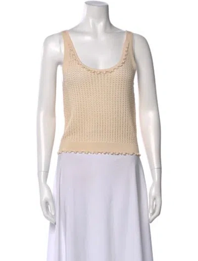Pre-owned 3.1 Phillip Lim Wool Scoop Neck Top In Neutral