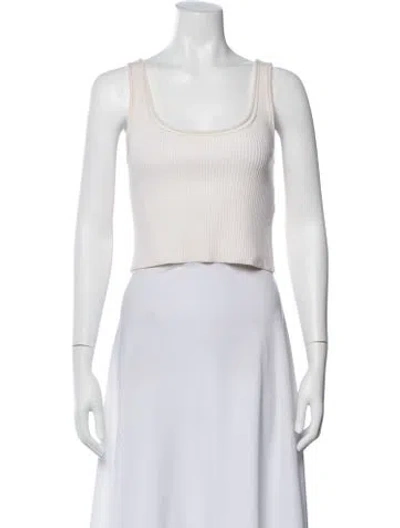 Pre-owned 3.1 Phillip Lim Wool Scoop Neck Top In Neutral
