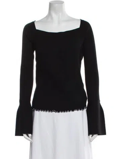 Pre-owned 3.1 Phillip Lim Wool Square Neckline Sweater In Black