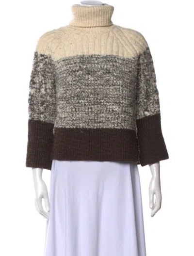 Pre-owned 3.1 Phillip Lim Wool Striped Sweater In Brown