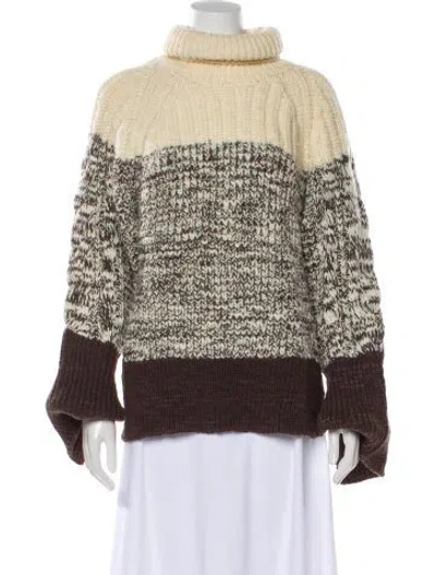 Pre-owned 3.1 Phillip Lim Wool Striped Sweater In Brown