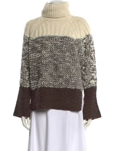 Pre-owned 3.1 Phillip Lim Wool Striped Sweater W/ Tags In Brown