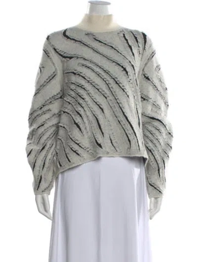 Pre-owned 3.1 Phillip Lim Wool Striped Sweater In White