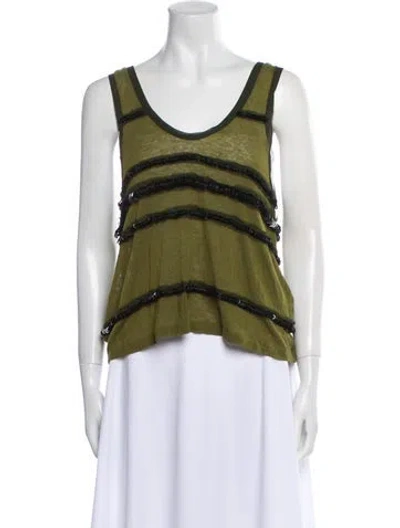 Pre-owned 3.1 Phillip Lim Wool Striped Top In Green