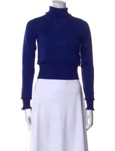 Pre-owned 3.1 Phillip Lim Wool Turtleneck Sweater In Blue