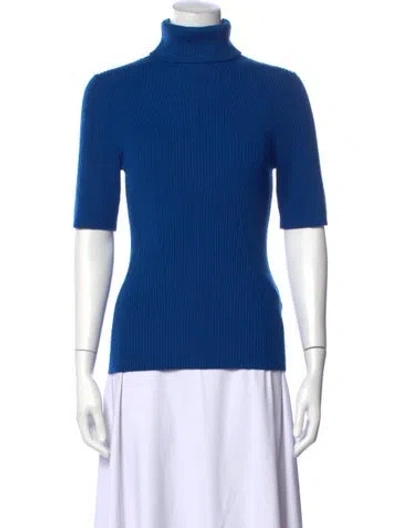 Pre-owned 3.1 Phillip Lim Wool Turtleneck Sweater In Blue