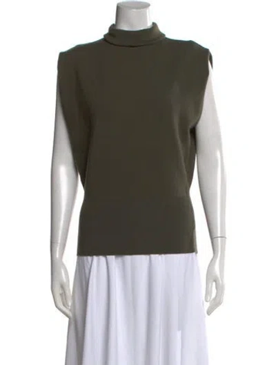 Pre-owned 3.1 Phillip Lim Wool Turtleneck Top In Green