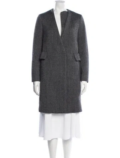 Pre-owned 3.1 Phillip Lim Wool Tweed Pattern Coat In Grey