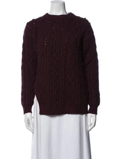 Pre-owned 3.1 Phillip Lim Wool Tweed Pattern Sweater In Burgundy
