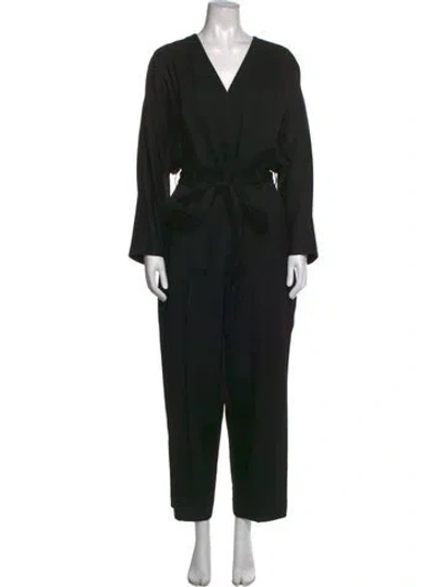 Pre-owned 3.1 Phillip Lim Wool V-neck Jumpsuit In Black