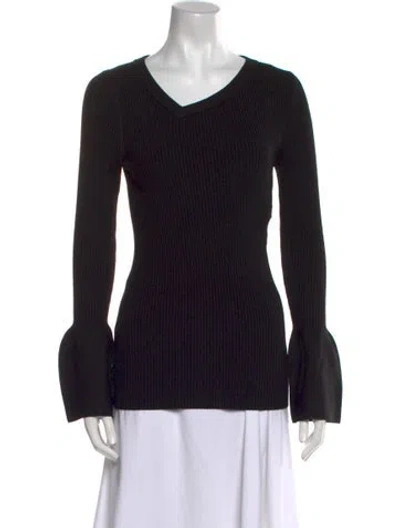Pre-owned 3.1 Phillip Lim Wool V-neck Sweater In Black