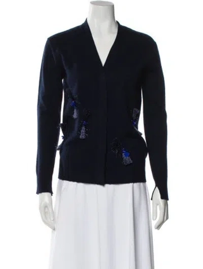 Pre-owned 3.1 Phillip Lim Wool V-neck Sweater In Blue