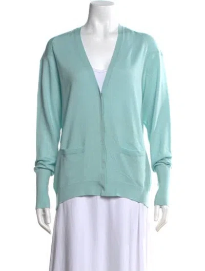 Pre-owned 3.1 Phillip Lim Wool V-neck Sweater In Blue