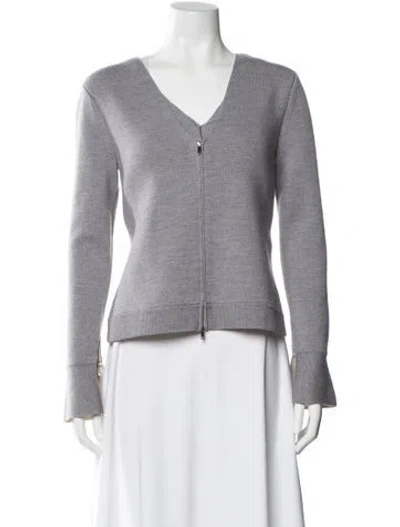 Pre-owned 3.1 Phillip Lim Wool V-neck Sweater In Gray