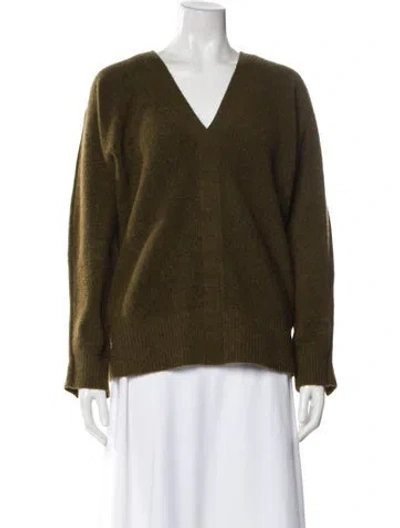 Pre-owned 3.1 Phillip Lim Wool V-neck Sweater In Green