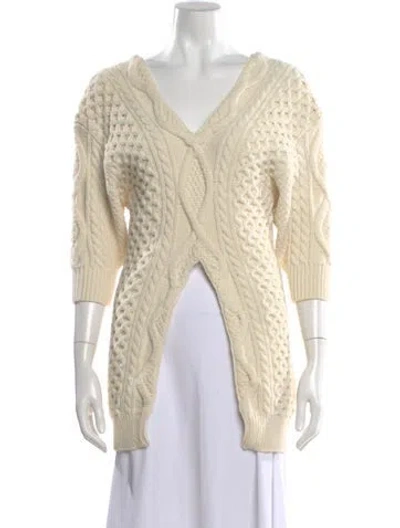 Pre-owned 3.1 Phillip Lim Wool V-neck Sweater In Neutral