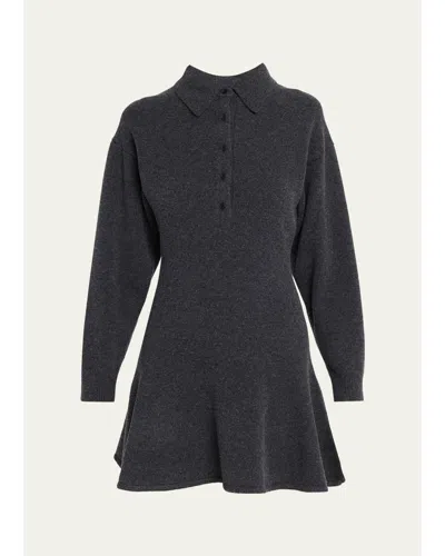 3.1 Phillip Lim Wool-blend Polo Mini Dress In Charcoal