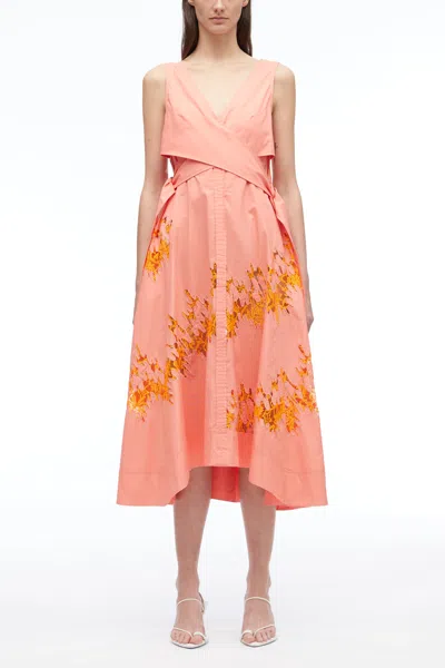 3.1 Phillip Lim Wrap Front Squiggle Lace Dress In Pink