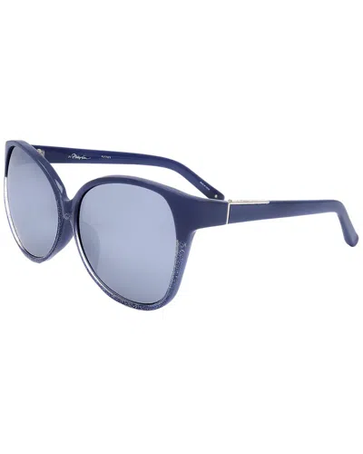 3.1 Phillip Lim X Linda Farrow Women's Pl174 61mm Sunglasses In Blue