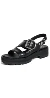 3.1 Phillip Lim Z-strap Lug Sole Sandal In Black