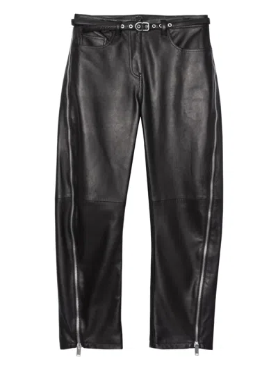 3.1 Phillip Lim Zip-detail Leather Trousers In Black
