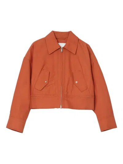 3.1 Phillip Lim Zip-front Pocket Shirt Jacket In Orange